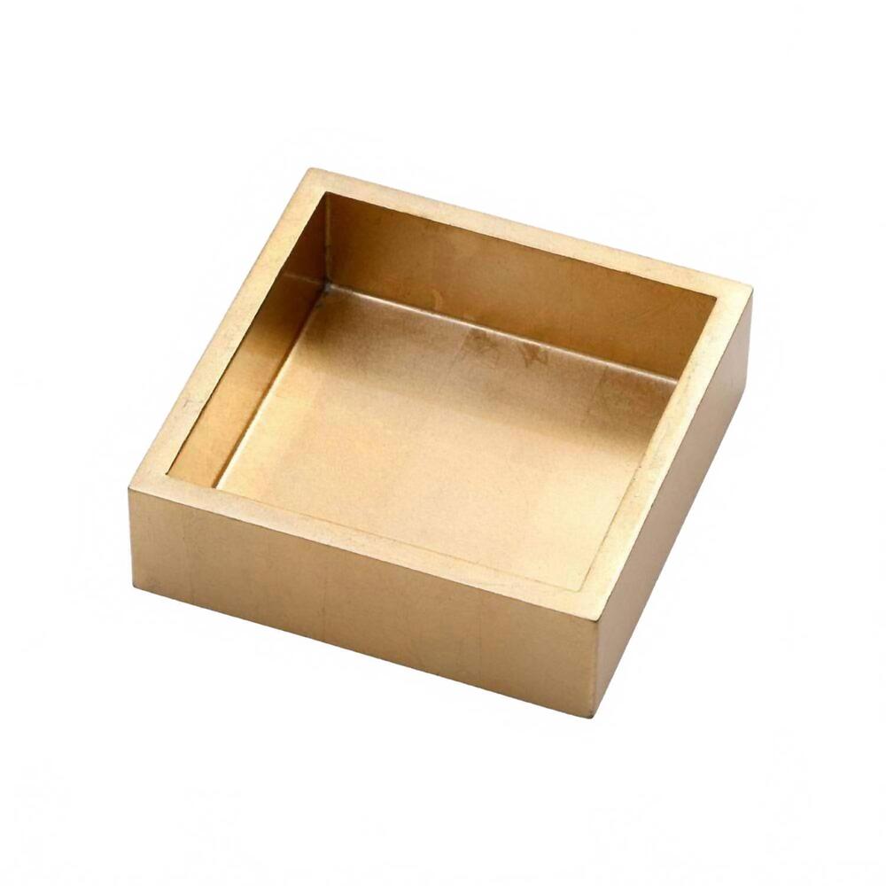 NEW CASPARI leaf lacquer cocktail napkin holder in gold